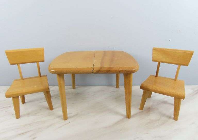 Vintage Strombecker Table with 2 Chairs