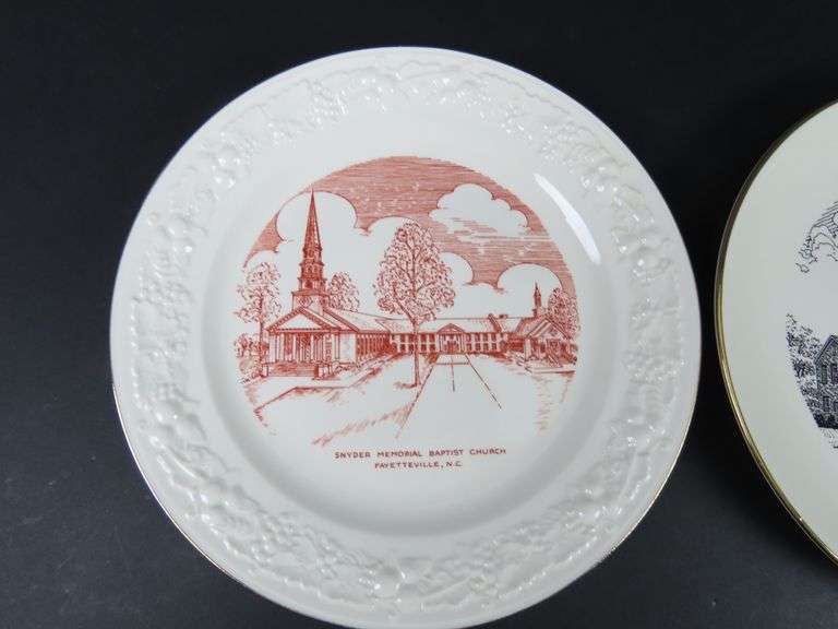 Lot of 2 Vintage Church Collector Plates