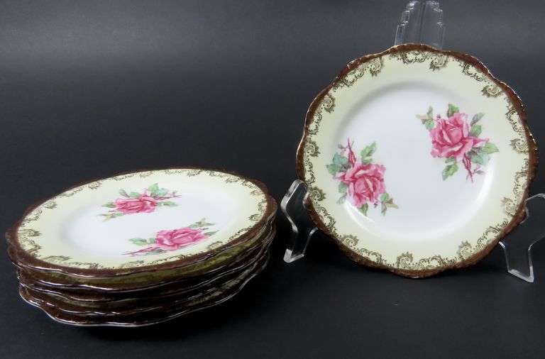 Lot of 6 Weelock Bread Plates - Made in Vienna Austria