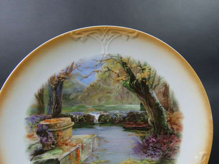 Antique "Noon at the Fontaine Marshes" Plate