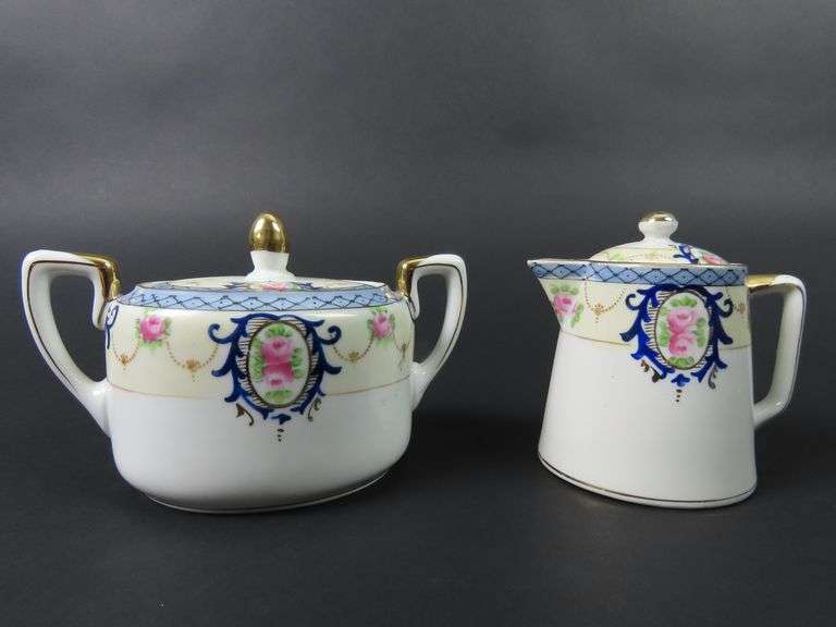 Antique Noritake Lidded Creamer & Sugar Dish - Made in Japan