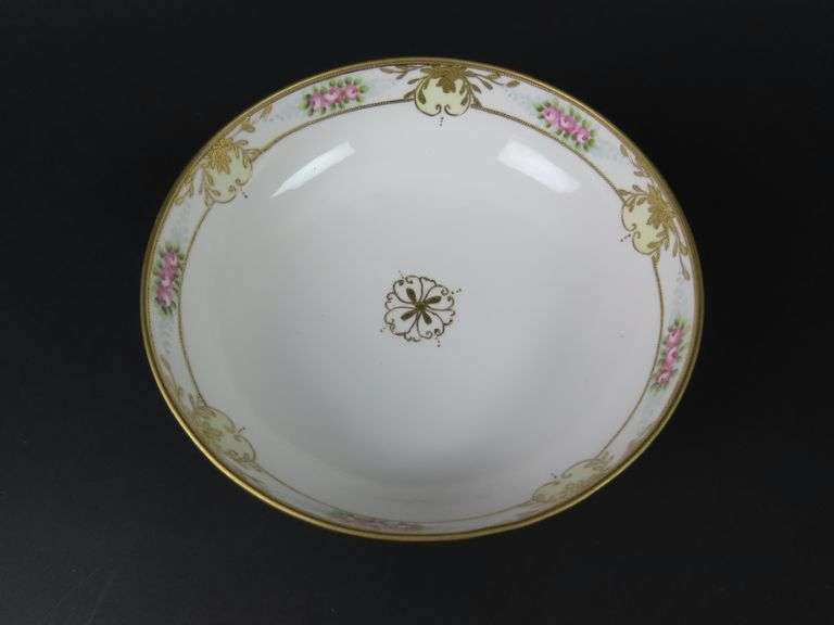 Handpainted Nippon Footed Serving Bowl