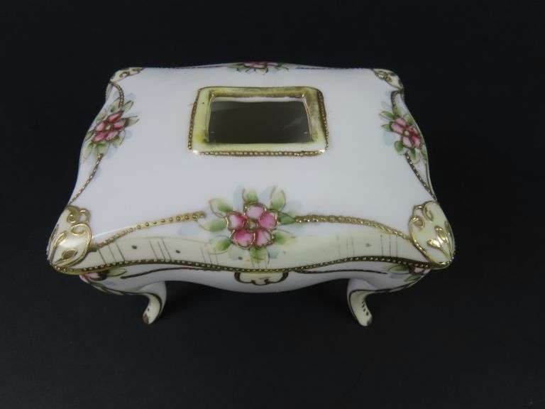 Antique Hand Painted Nippon Vanity Hair Catcher - Made in Japan