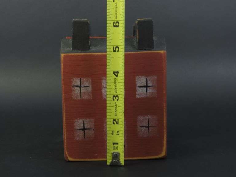 Vintage Primitive Wood House Napkin Holder