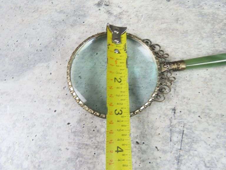 Beautiful Magnifying Glass with Jade Colored Handle