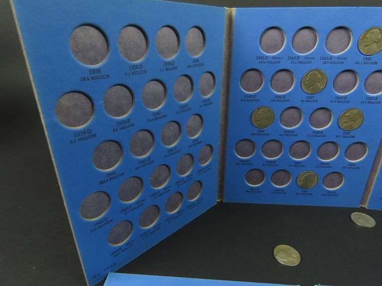 Partial Collection of US Jefferson Nickels in Coin Folders