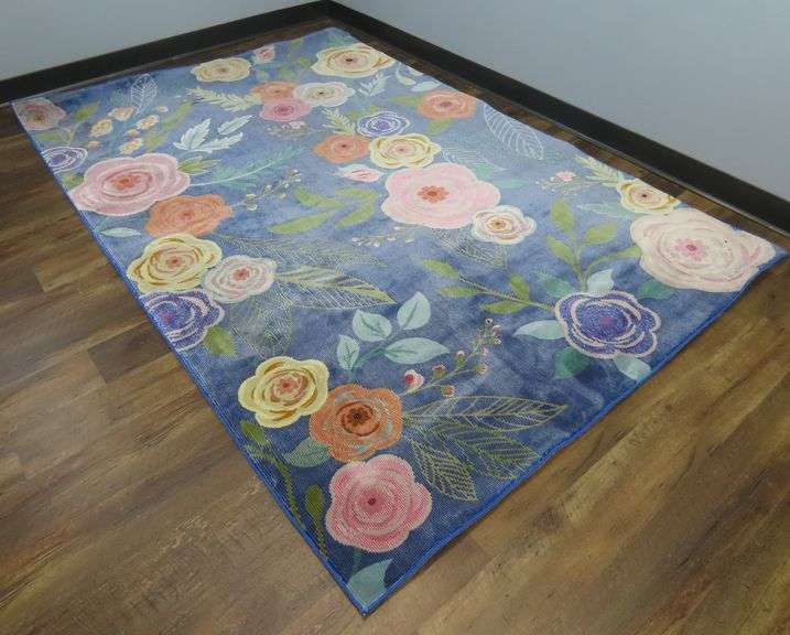 Modern Unique Bloom "Blossom Collection" Floral Area Rug - Made in Turkey