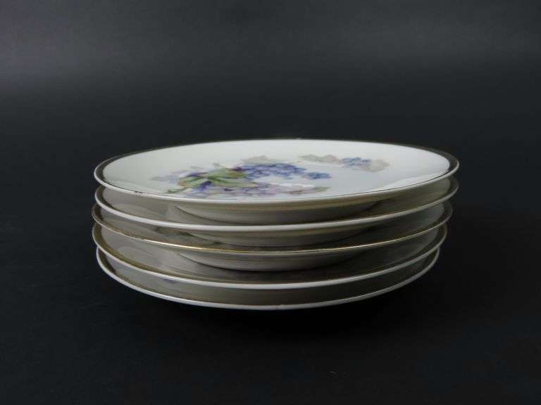 Lot of 5 Victorian ZS & Co. Bread Plates