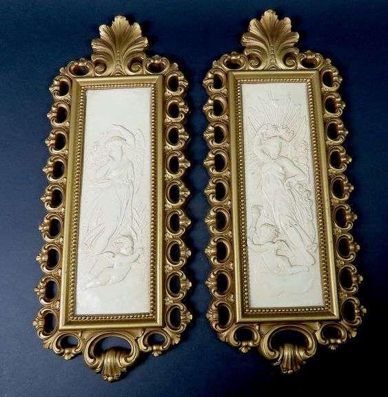 Pair of Vintage Homco Wall Hangings