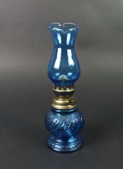 Small Blue Oil Lamp