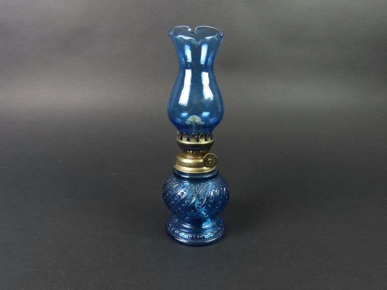 Small Blue Oil Lamp