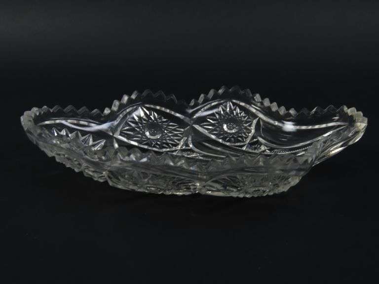 Lot of 2 Cut Glass Candy Dishes