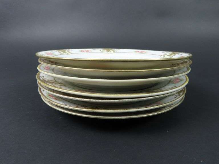 Lot of 7 Antique Handpainted Nippon Salad Plates