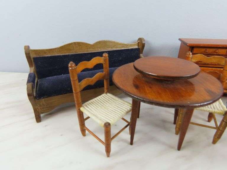 Big Lot of Wooden Doll House Furniture