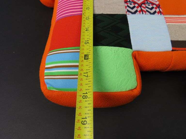 Handcrafted Patchwork Dog Throw Pillow
