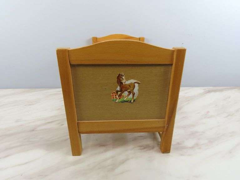 Vintage Strombecker Wooden Doll Crib
