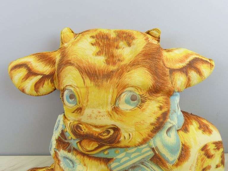 Vintage Cow Pillow
