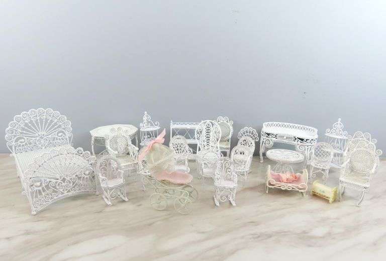 Big Lot of Metal Doll House Furniture