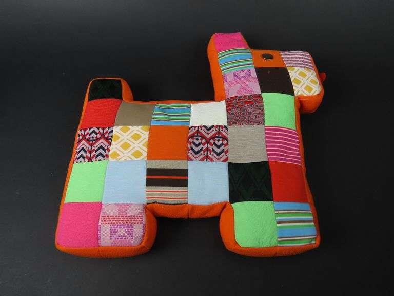 Handcrafted Patchwork Dog Throw Pillow