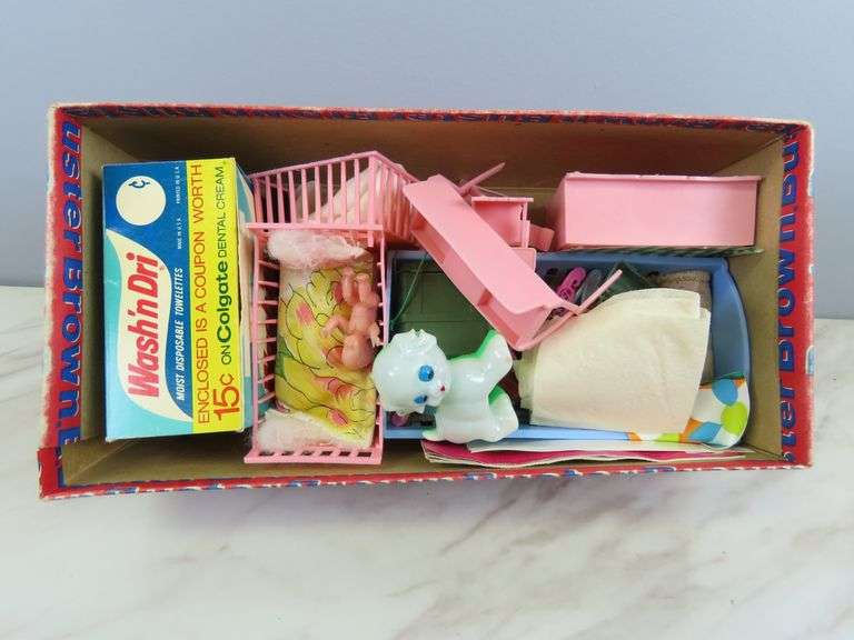 Box of Vintage Doll Toys with Heads