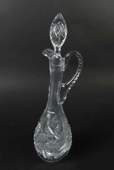 Vintage Cut Crystal Decanter with Stopper