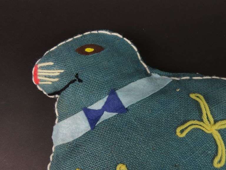 Vintage Handcrafted Seal Plush Pillow