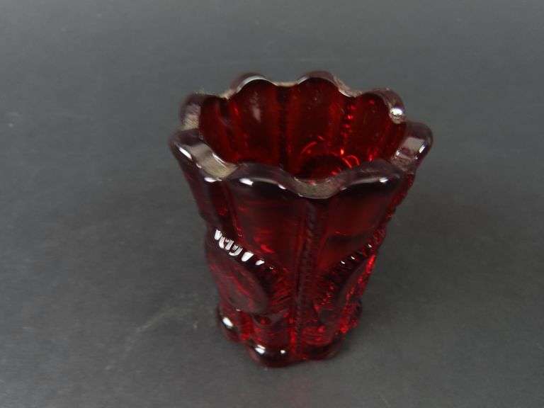Vintage Ruby Red Toothpick Holder