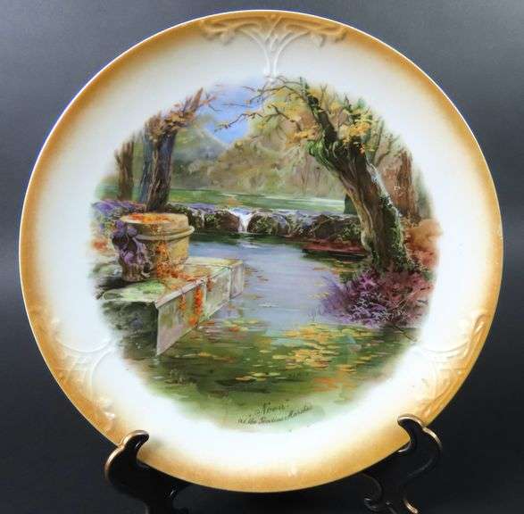 Antique "Noon at the Fontaine Marshes" Plate