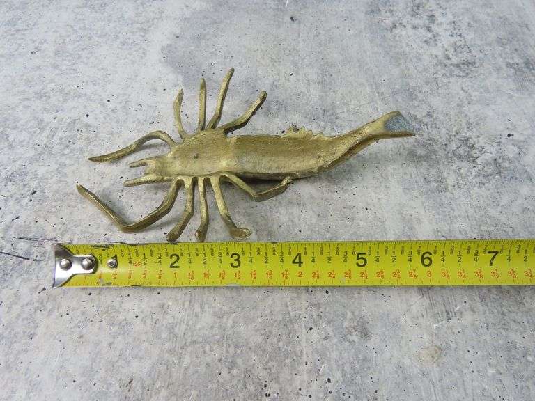Vintage Brass Lobster Décor