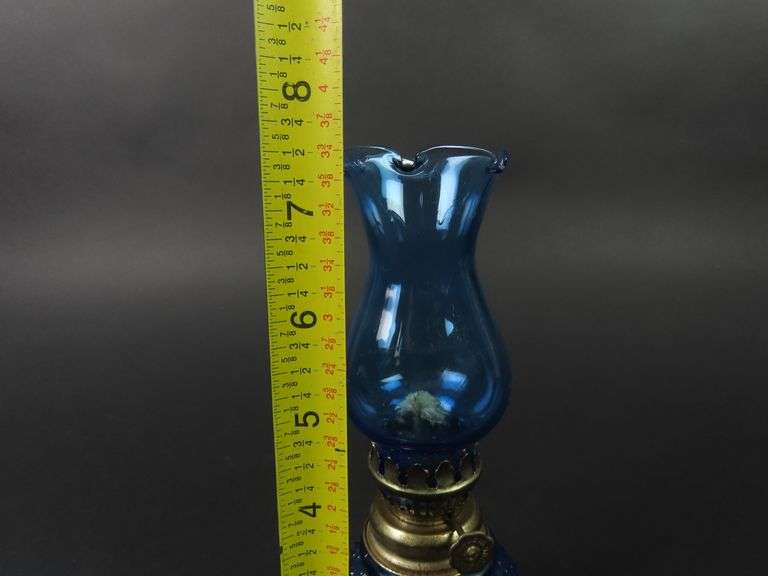 Small Blue Oil Lamp