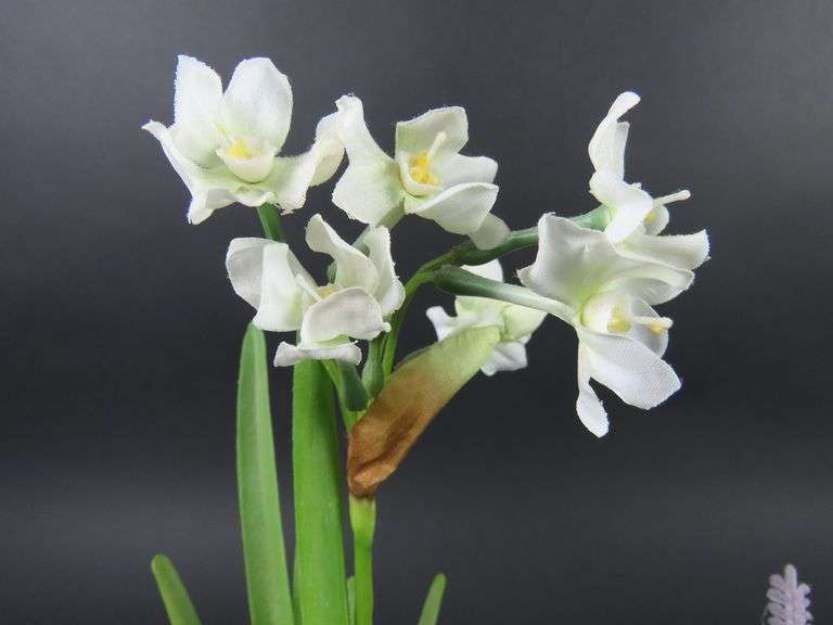 Grouping of Small Faux Potted Flower Arrangements