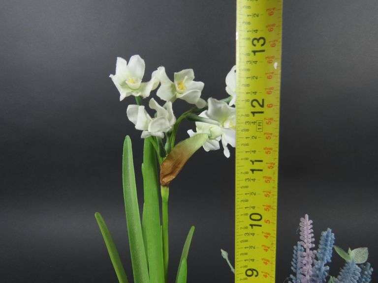 Grouping of Small Faux Potted Flower Arrangements