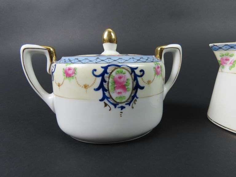 Antique Noritake Lidded Creamer & Sugar Dish - Made in Japan