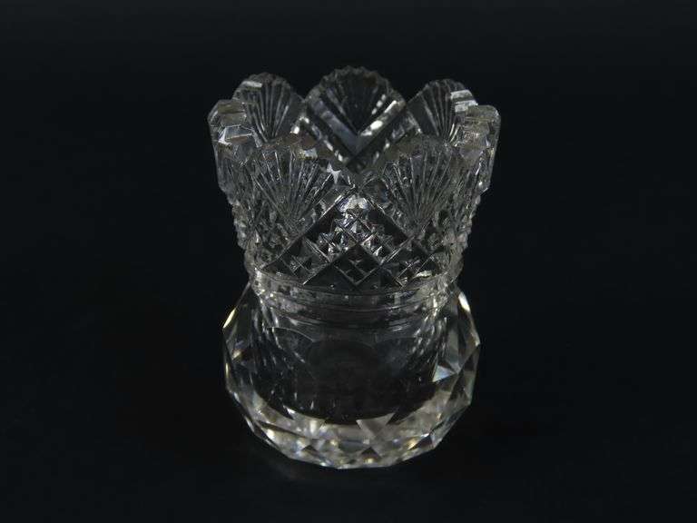 Vintage Cut Glass Toothpick Holder