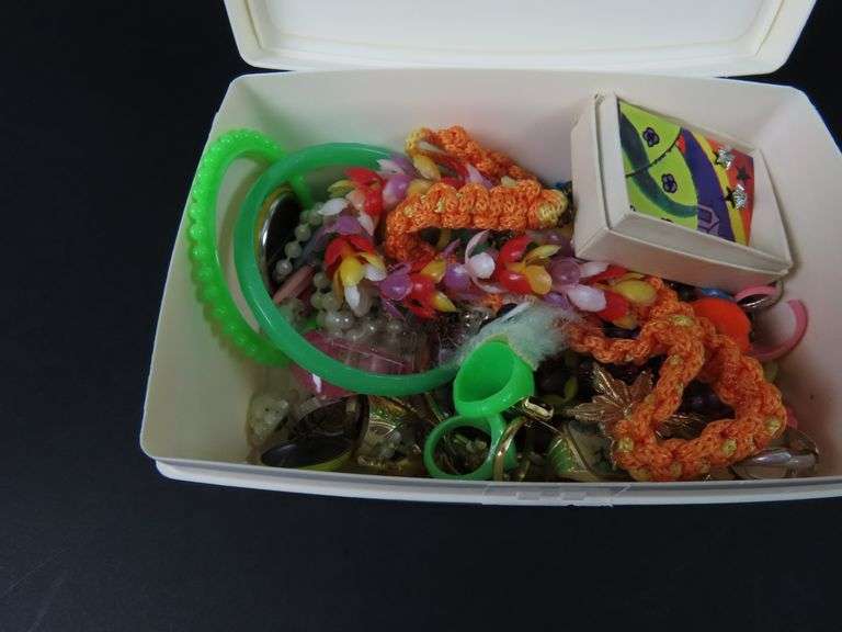 Container of Mostly Vintage Children's Jewelry & Accessories