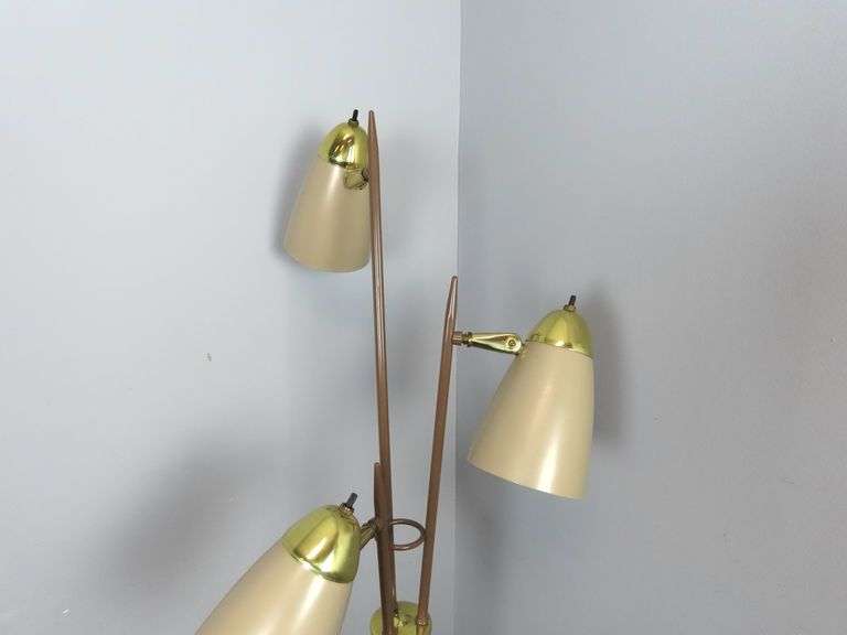 Mid-Century Modern 3 Headed Floor Lamp Gerald Thurston Style - See Description