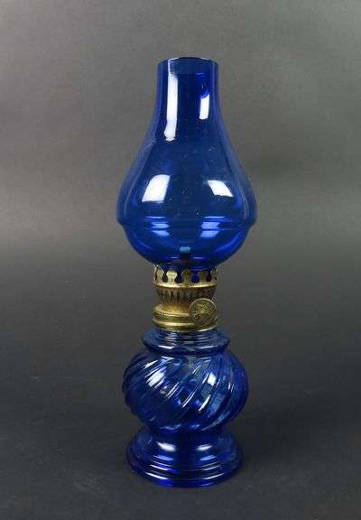 Small Cobalt Blue Oil Lamp