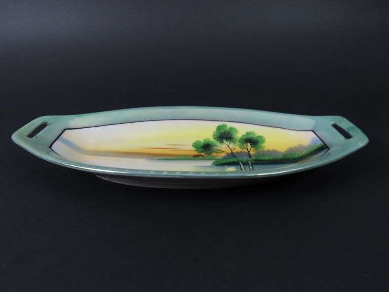 Vintage Handpainted Japanese Celery Dish