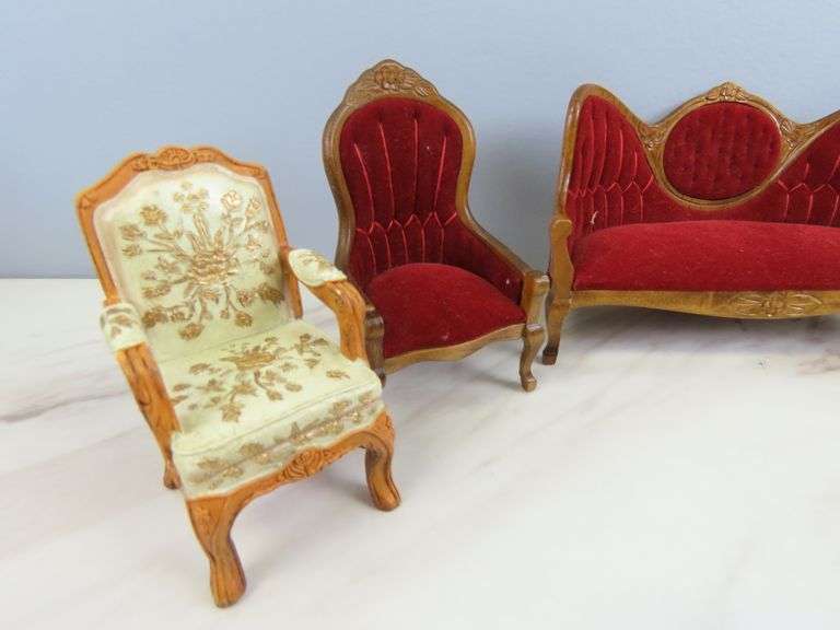 Lot of Victorian Style Doll House Furniture