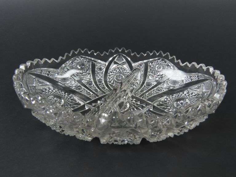 Beautiful Vintage "Daisy & Button Clear" Divided Relish Dish