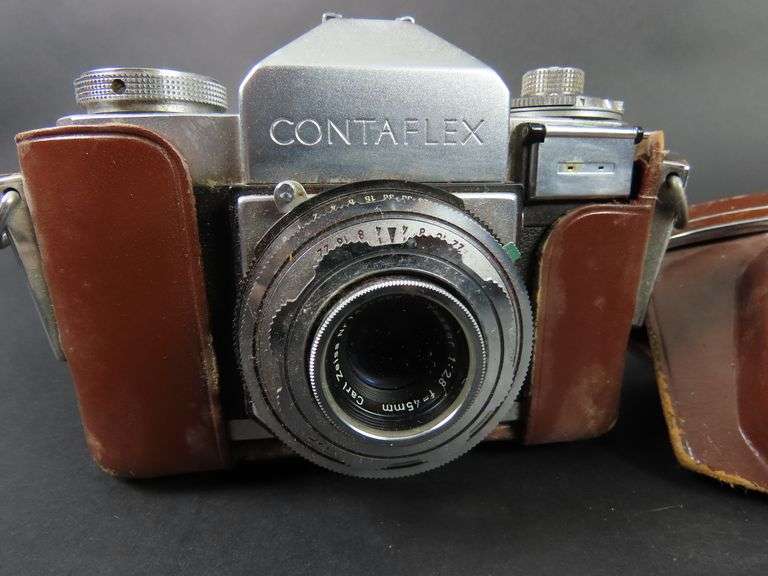 Vintage Zeiss Ikon Contaflex Synchro-Compur 35mm Camera with Case