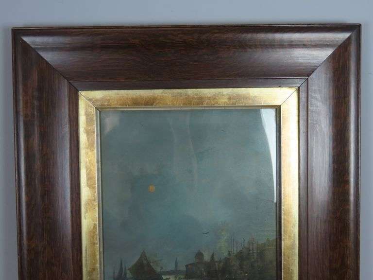 Antique Framed Painting Signed Hugo