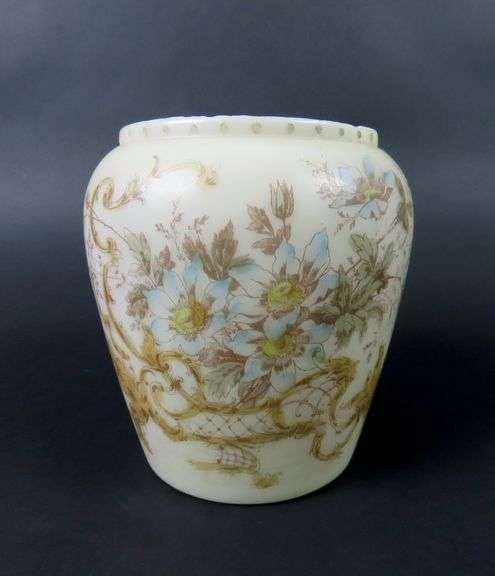 Beautiful Victorian Handpainted Bristol Glass Vase