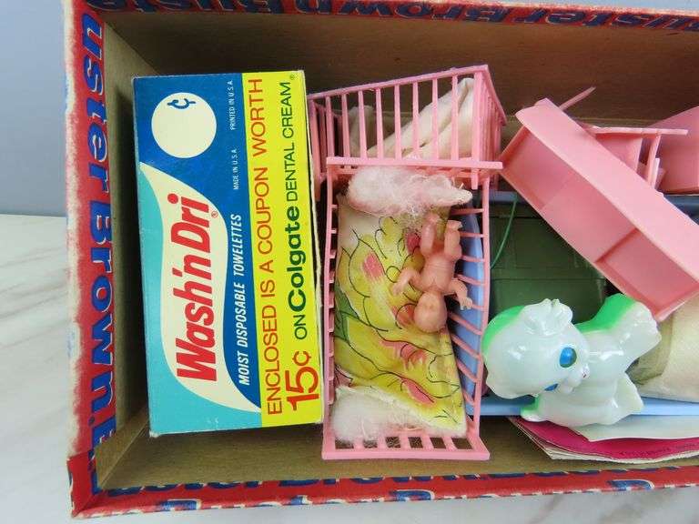 Box of Vintage Doll Toys with Heads