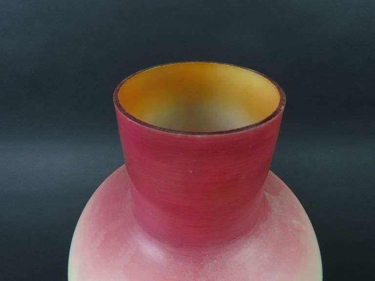Beautiful Large Antique Bristol Glass Vase