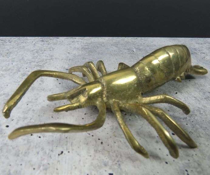 Vintage Brass Lobster Décor