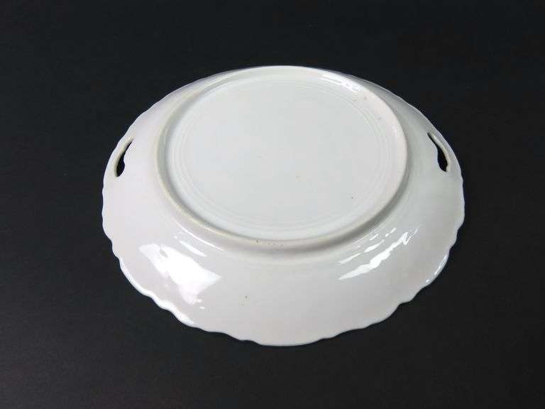 Vintage Handpainted Double Handled Plate