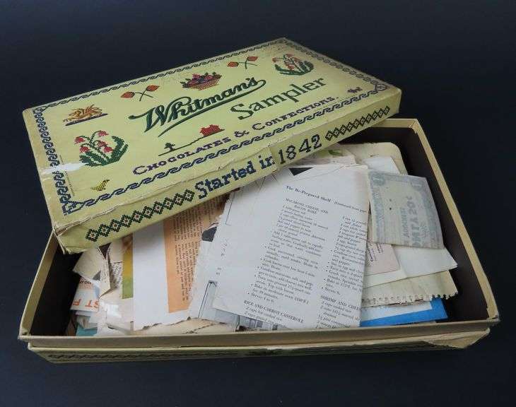 Box of Vintage Hand Clipped & Handwritten Recipes