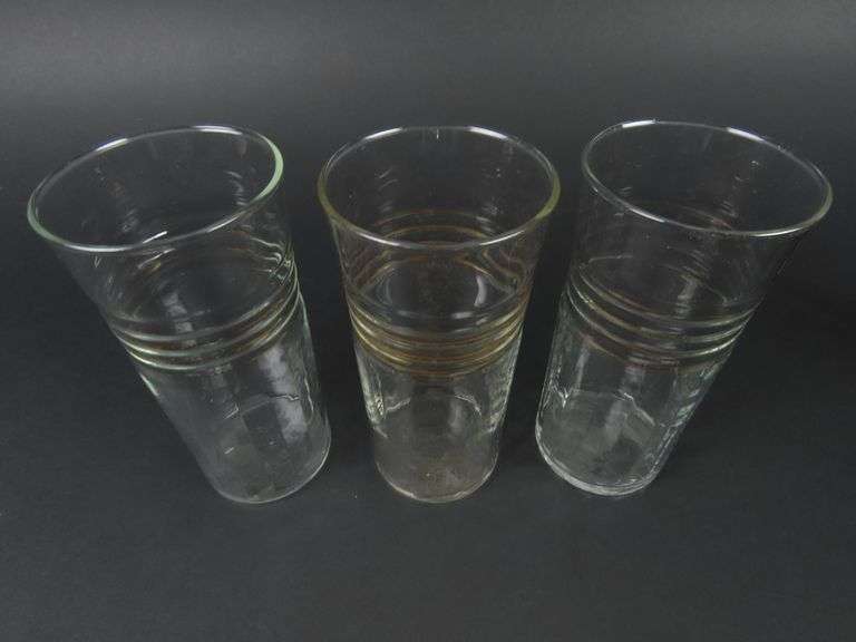 Lot of 3 Drinking Glasses - See Description