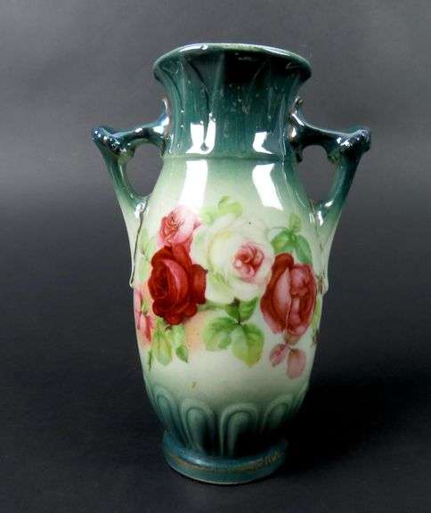 Vintage Double Handled Vase - Made in Slovakin